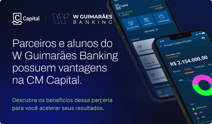 Parceiros e alunos do W Guimarães Banking possuem vantagens na CM Capital